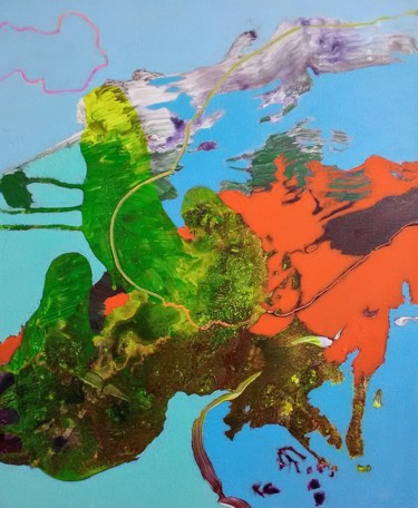 Schilderij getiteld "Maiden Voyage" door Jacques Valette, Origineel Kunstwerk, Acryl