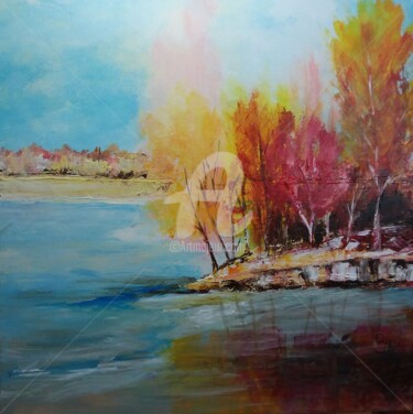 Painting titled "douce quietude" by Anita Boche, Original Artwork, Acrylic