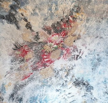 Fleur de neige Peinture intitulée "Fleur de neige" par Rachel Saturnin Eparvier, Œuvre d'art originale, Acrylique