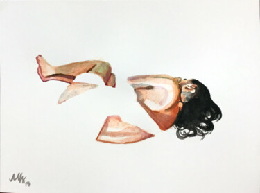 Peinture intitulée "Pieces w1" par Szabrina Maharita, Œuvre d'art originale, Aquarelle