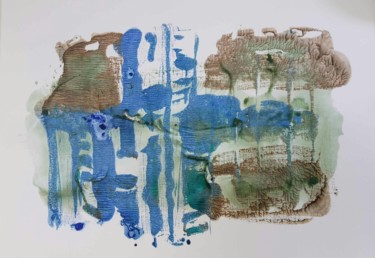Gravures & estampes intitulée "Reflet" par Isabelle Langlois, Œuvre d'art originale, Monotype