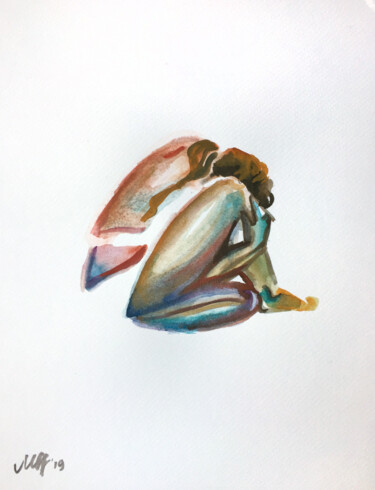 Peinture intitulée "Pieces w4" par Szabrina Maharita, Œuvre d'art originale, Aquarelle