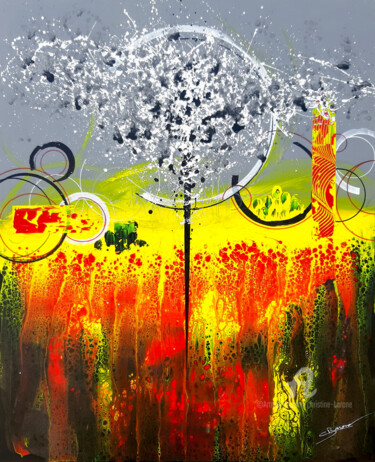 Peinture intitulée "Intérieur extériori…" par Christine Barone, Œuvre d'art originale, Acrylique Monté sur Châssis en bois
