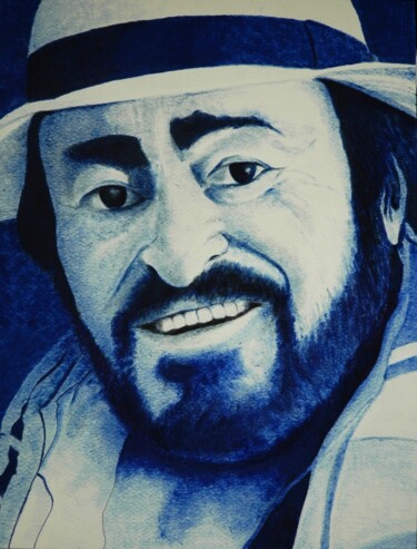 Drawing titled "Luciano" by Peter Seminck, Original Artwork, Ink