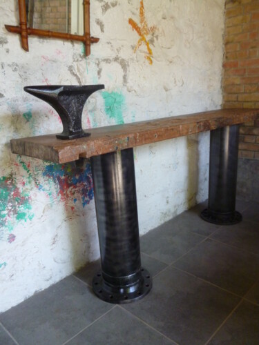 CONSOLE ETABLI - ENCLUME BIGORNE Design titled "CONSOLE ETABLI - E…" by Leferailleur02, Original Artwork, Furniture