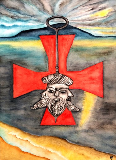 Peinture intitulée "Thau #6" par Anne Brigaud, Œuvre d'art originale, Aquarelle