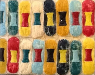 Painting titled "Il ciclo mestruale…" by Umberto Vaschetto, Original Artwork, Oil