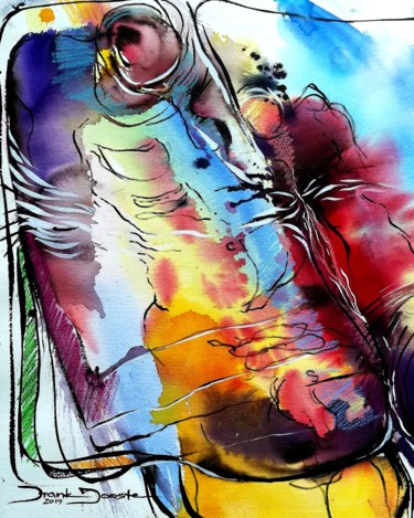 Painting titled "Father" by Frank Jooste, Original Artwork, Watercolor