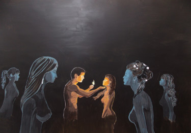 Among the searches Pintura intitulada "Among the searches" por Lazaro Hurtado, Obras de arte originais, Acrílico