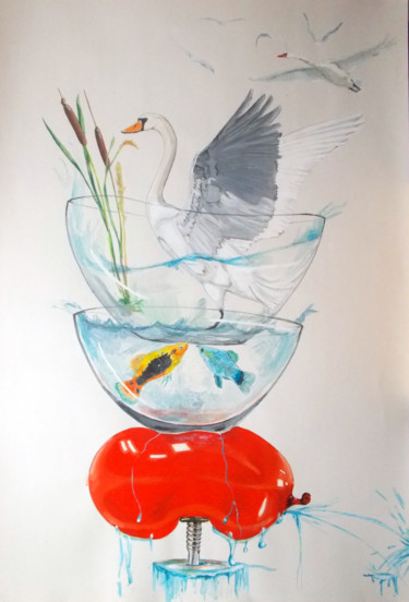 绘画 标题为“Equilibrium” 由Lazaro Hurtado, 原创艺术品, 丙烯