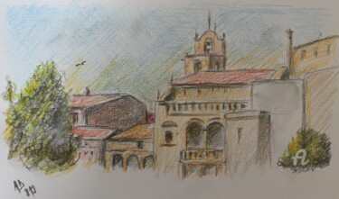 Dessin intitulée "BEGUR" par Alain Devienne, Œuvre d'art originale, Crayon