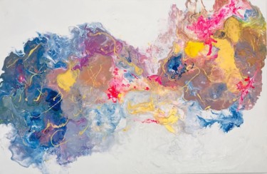Peinture intitulée "Confusion florale" par Jana Kuzmi, Œuvre d'art originale, Acrylique