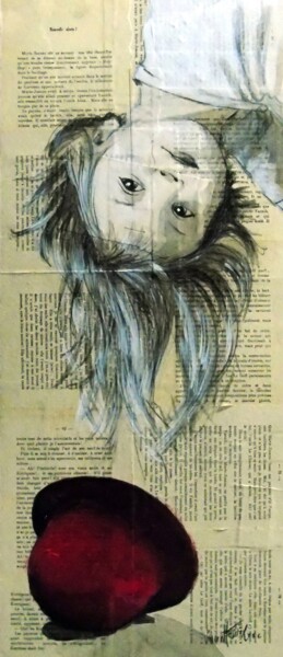 Peinture intitulée "sans" par Vincent Tessier Xxc, Œuvre d'art originale, Encre