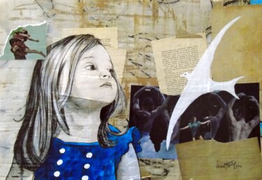 Peinture intitulée "sans ailes" par Vincent Tessier Xxc, Œuvre d'art originale, Acrylique