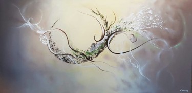 Painting titled "DOUCEUR CÉLESTE.…" by Virginie Schwartz, Original Artwork, Acrylic
