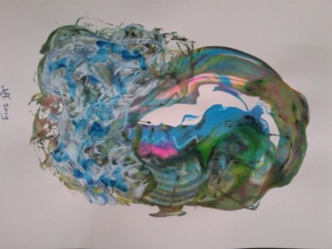 Schilderij getiteld "Geen" door Marianne Huizinga, Origineel Kunstwerk, Gouache