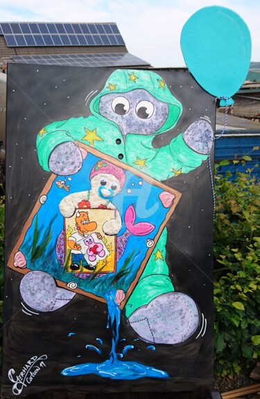 Handwerk mit dem Titel "Seelchen Dimension" von Gerhard Cartoon, Original-Kunstwerk