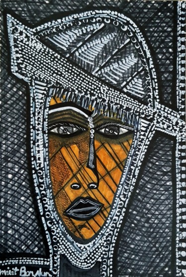 Drawing titled "Woman jewish drawin…" by Mirit Ben-Nun, Original Artwork, Ink