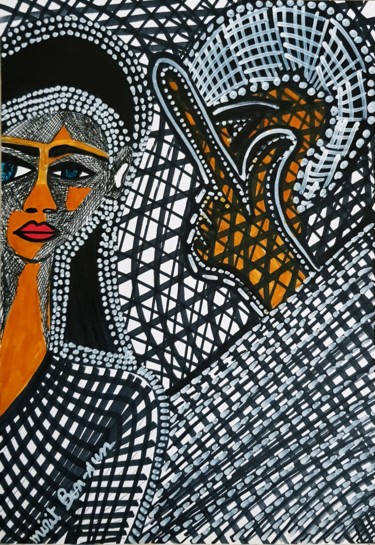Drawing titled "Selling modern draw…" by Mirit Ben-Nun, Original Artwork, Ink