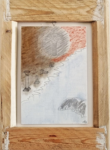 Eidetica_Sud Drawing titled "Eidetica_Sud" by Francesco Giannatiempo, Original Artwork, Ink Mounted on Wood Panel