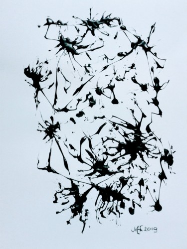 Schilderij getiteld "Geen" door Marianne Huizinga, Origineel Kunstwerk, Gouache
