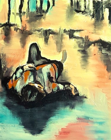 Peinture intitulée "La guerre faite aux…" par Véroniq'S, Œuvre d'art originale, Huile