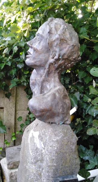 Sculptuur getiteld "La naissance du poè…" door Claude Hardenne, Origineel Kunstwerk, Bronzen