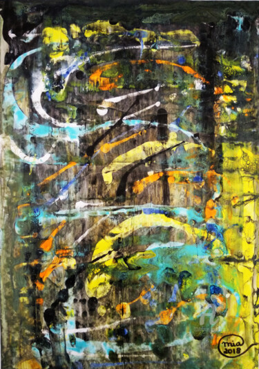 Painting titled "Original Abstract A…" by Mia Phlor, Original Artwork, Acrylic