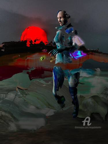 The Choice Digital Arts titled "The Choice" by Sergey Lutsenko, Original Artwork, 2D Digital Work Mounted on Wood Stretcher frame