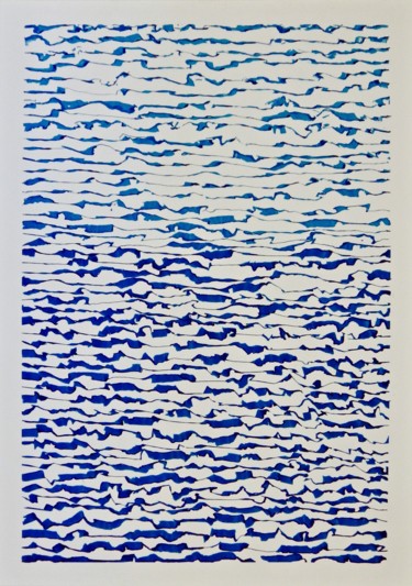 Dessin intitulée "Lac" par Cécile Louvel, Œuvre d'art originale, Encre