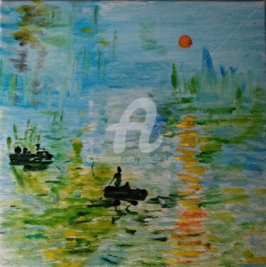 Peinture intitulée "Soleil levant" par Isabelle Lucas, Œuvre d'art originale, Huile
