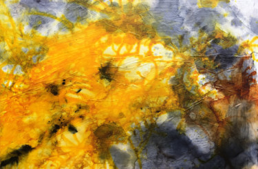 Peinture intitulée "Mellow Yellow" par Lynne Godina-Orme, Œuvre d'art originale, Encre