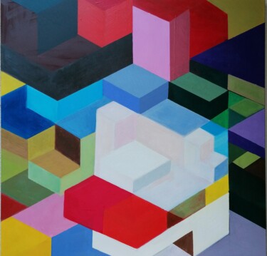 Peinture intitulée "Infinétisimal" par Valérie Blum (Valery), Œuvre d'art originale, Acrylique