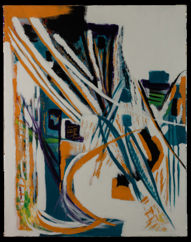 Painting titled "Without title" by Zahra Salamat, Original Artwork, Acrylic
