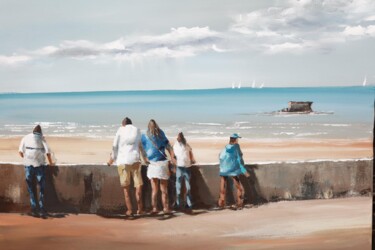 Peinture intitulée "Plage du nord" par Philippe Laurent, Œuvre d'art originale, Acrylique