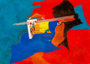 Abstract Original Painting On Unframed A3 Paper Peinture intitulée "Abstract Original P…" par Retne, Œuvre d'art originale, Acrylique