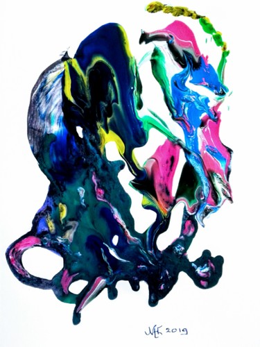 Schilderij getiteld "Geen" door Marianne Huizinga, Origineel Kunstwerk, Gouache