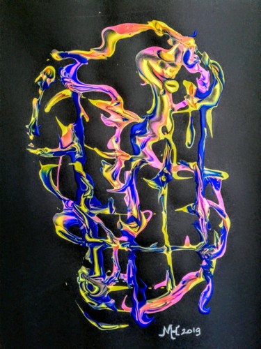 Schilderij getiteld "Geen" door Marianne Huizinga, Origineel Kunstwerk, Gouache