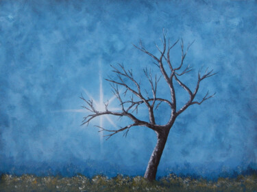 Painting titled "Et la lumière fut" by Bruno Lemasson, Original Artwork, Acrylic