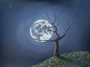Painting titled "J'ai demandé à la l…" by Bruno Lemasson, Original Artwork, Acrylic