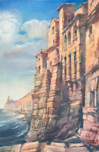 Today’s Wall Pintura titulada "Today’s Wall" por Andrei Svistunov, Obra de arte original, Pastel