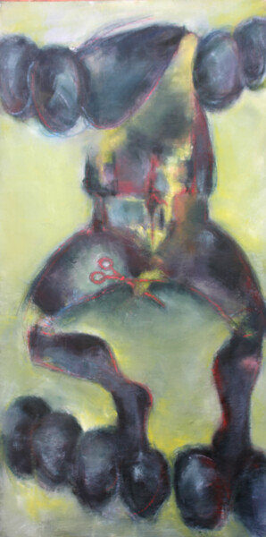 Peinture intitulée "JE SUIS NE GARÇON .…" par Dov Melloul, Œuvre d'art originale, Huile