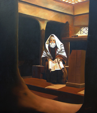 Pintura intitulada "yhauda" por Cassiano Lima, Obras de arte originais, Óleo Montado em Painel de madeira