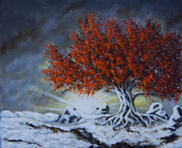 Winter is coming Painting titled "Winter is coming" by Bruno Lemasson, Original Artwork, Acrylic