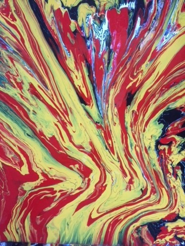 Painting titled "twang" by Greg Powell, Original Artwork, Enamel
