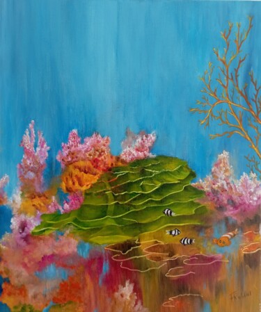 Peinture intitulée "Gorgonne" par Françoise Rutillet, Œuvre d'art originale, Huile Monté sur Châssis en bois