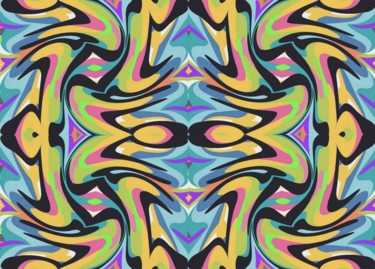Digital Arts titled "Yellow stone" by Peter Jalesh, Original Artwork, Digital Painting