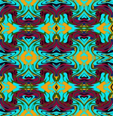 Digital Arts titled "Blue Carpet" by Peter Jalesh, Original Artwork, Digital Painting