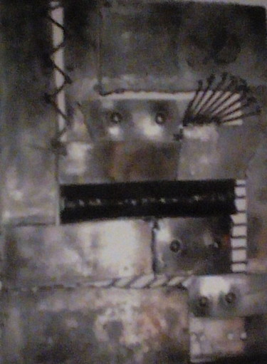 Sculpture titled "petit tableau en mé…" by Agostinho Dacunha, Original Artwork, Metals