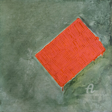 Peinture intitulée "Cet orangé qui flot…" par Marie-Paule Demarquez, Œuvre d'art originale, Acrylique